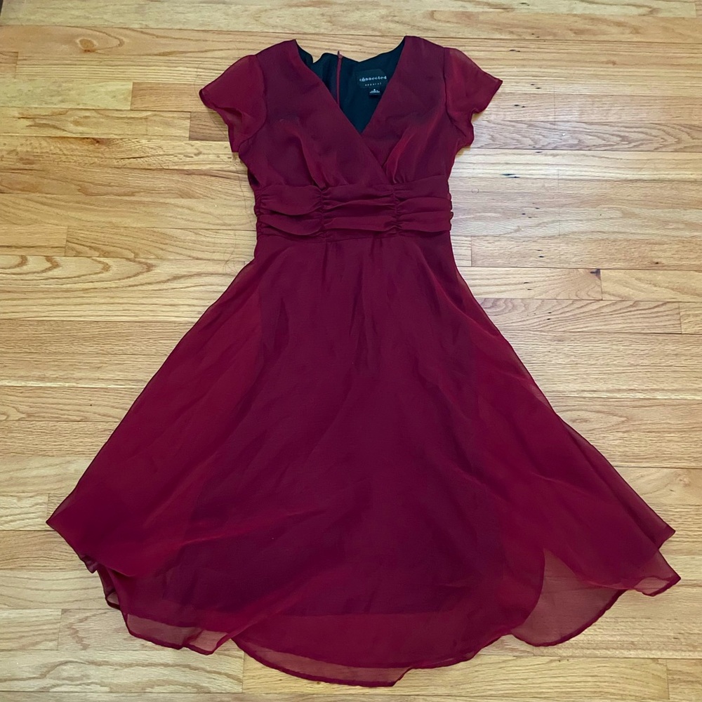 Connected Apparel Red/ Black Formal Dress